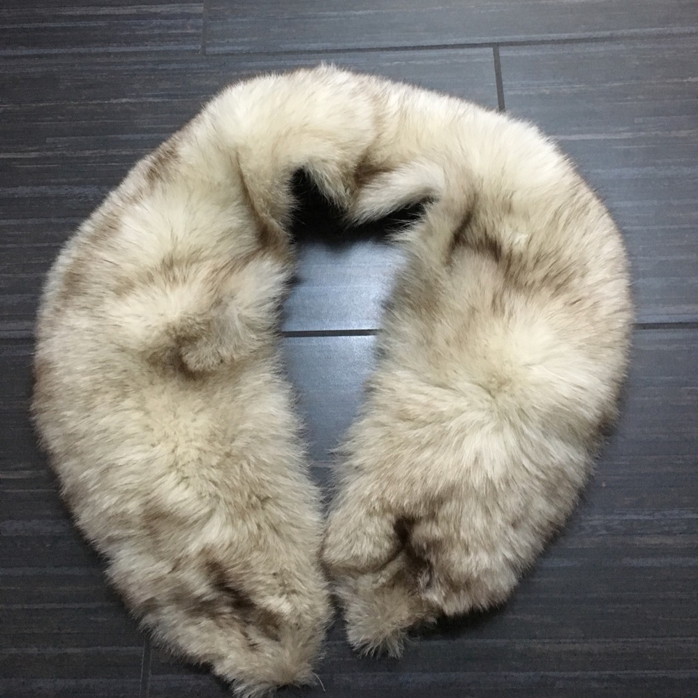 Real ARCTIC FOX Fur Wrap Shawl Stole
